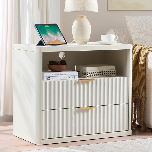 nightstand, bedside table, end table, storage cabinet, bedroom furniture, new arrival, lifestyle, minimalist, calm, trustworthy, neutral